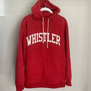 Whistler Red Sweatshirt with Hoodie Unisex M